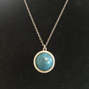 VINTAGE stone necklace with Native American head